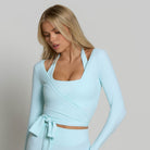 Ballet Wrap Top - Powder Blue