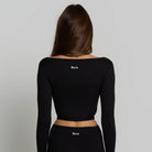 Ballet Wrap Top - Shadow Black