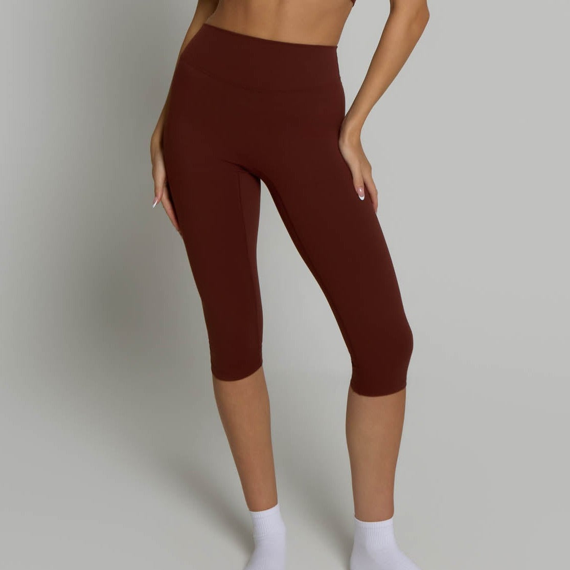 Capri Leggings - Chocolate Brown