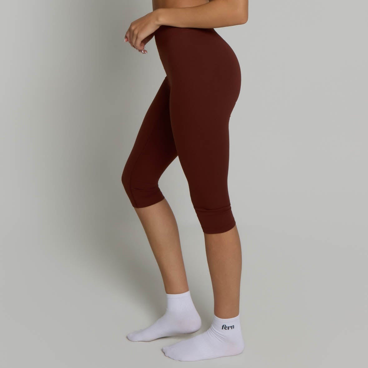 Capri Leggings - Chocolate Brown