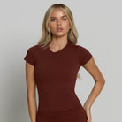 Fitted Tee - Chocolate Brown