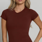 Fitted Tee - Chocolate Brown