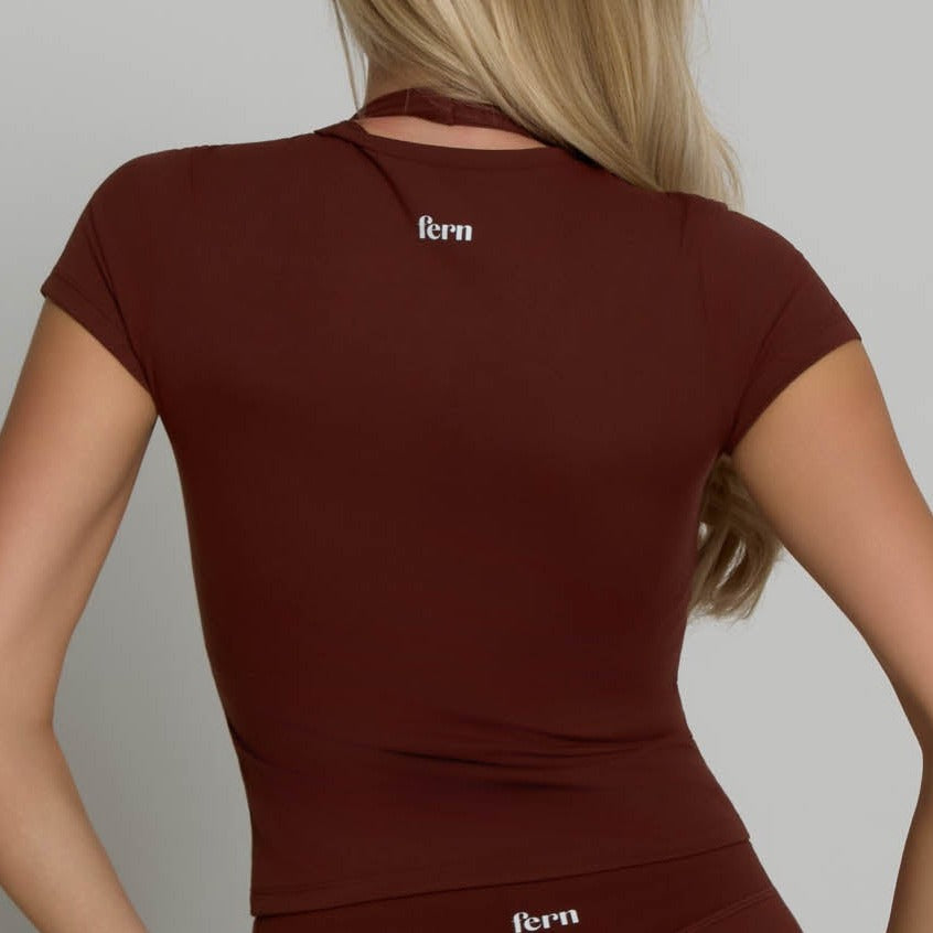 Fitted Tee - Chocolate Brown