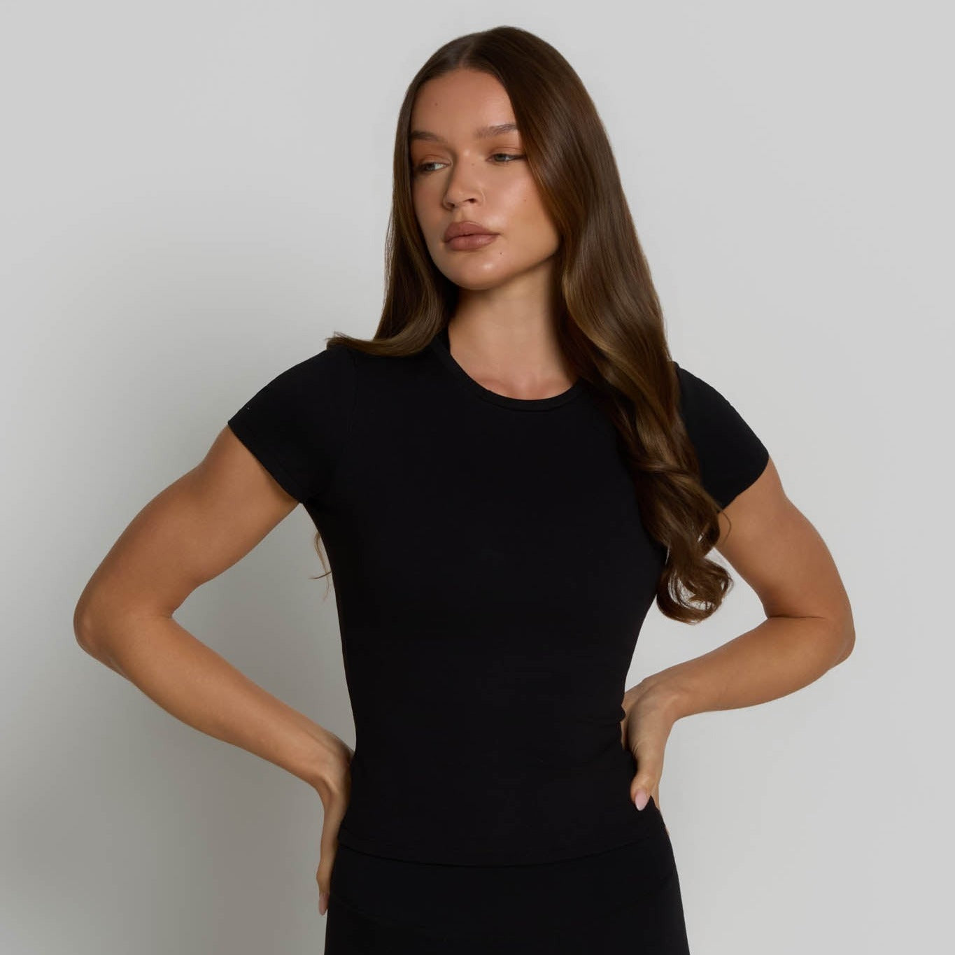 Fitted Tee - Shadow Black
