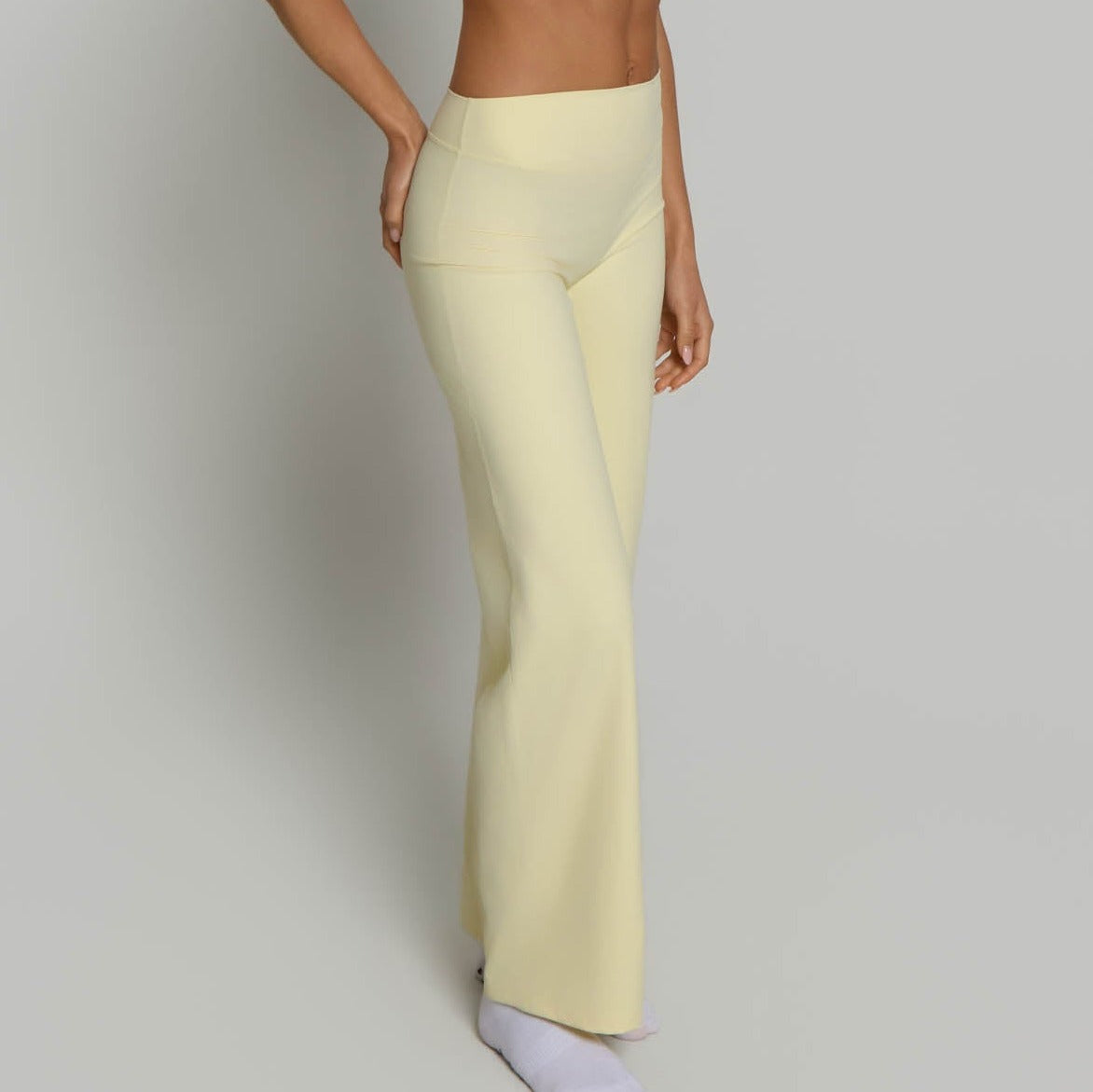 Flared Leggings - Buttercream