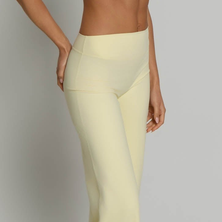 Flared Leggings - Buttercream