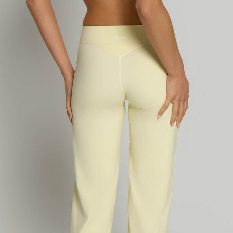 Flared Leggings - Buttercream