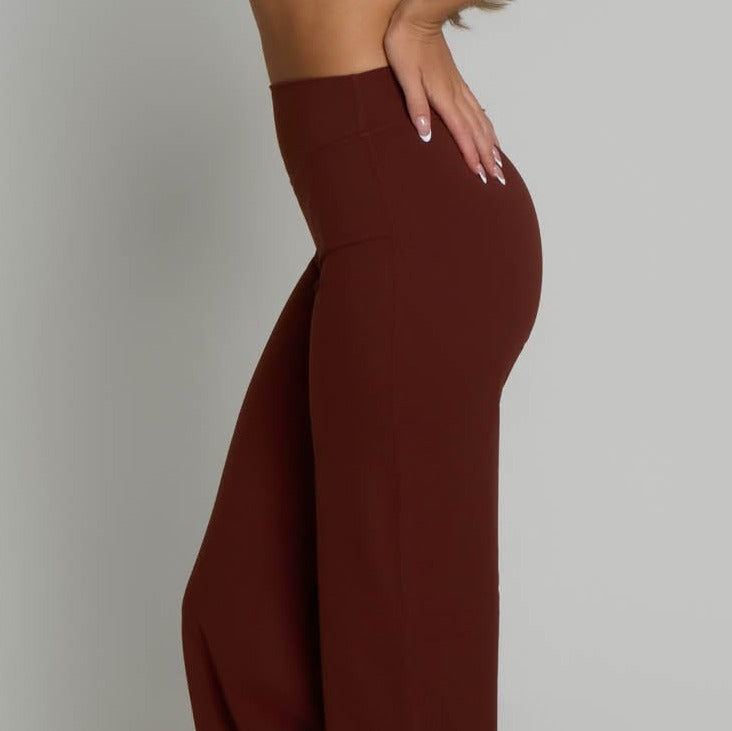 Flared Leggings - Chocolate Brown