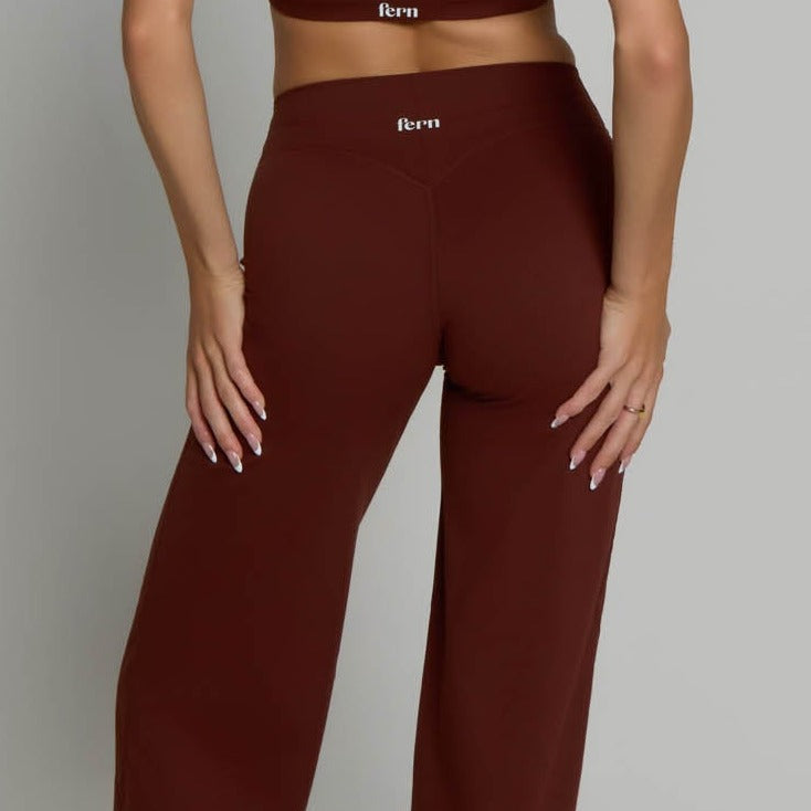 Flared Leggings - Chocolate Brown