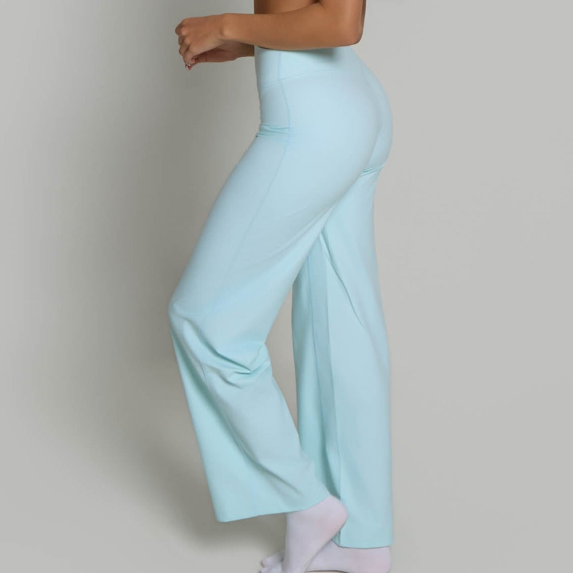 Flared Leggings - Powder Blue