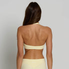 Halter Sports Bra - Buttercream