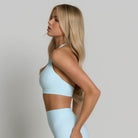 Halter Sports Bra - Powder Blue