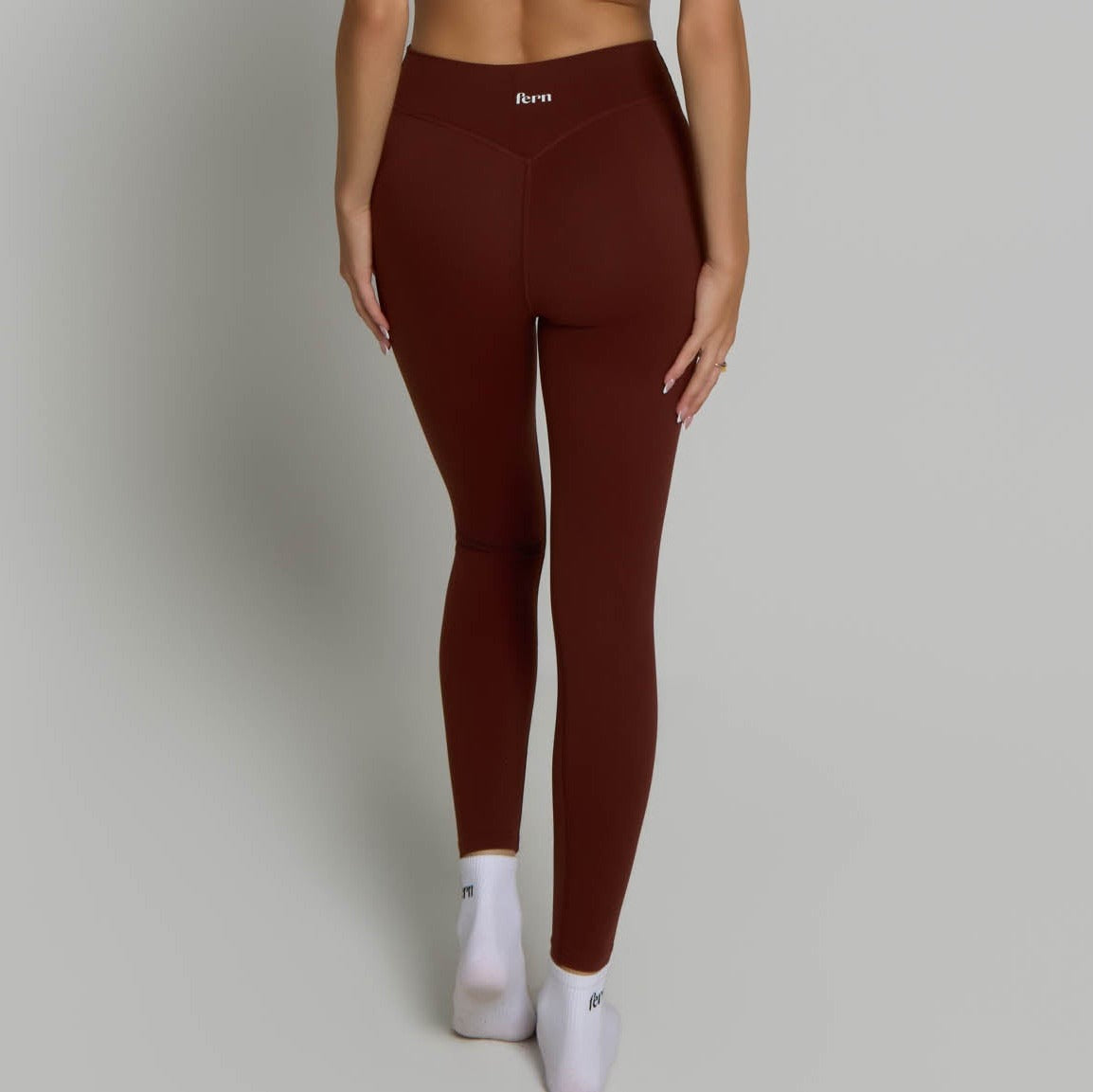 High Waisted Leggings - Chocolate Brown