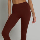 High Waisted Leggings - Chocolate Brown