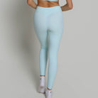 High Waisted Leggings - Powder Blue