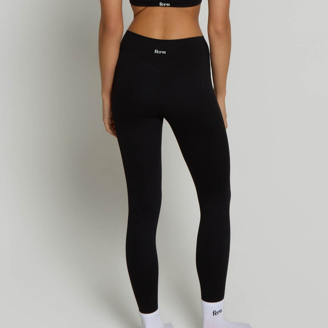 High Waisted Leggings - Shadow Black