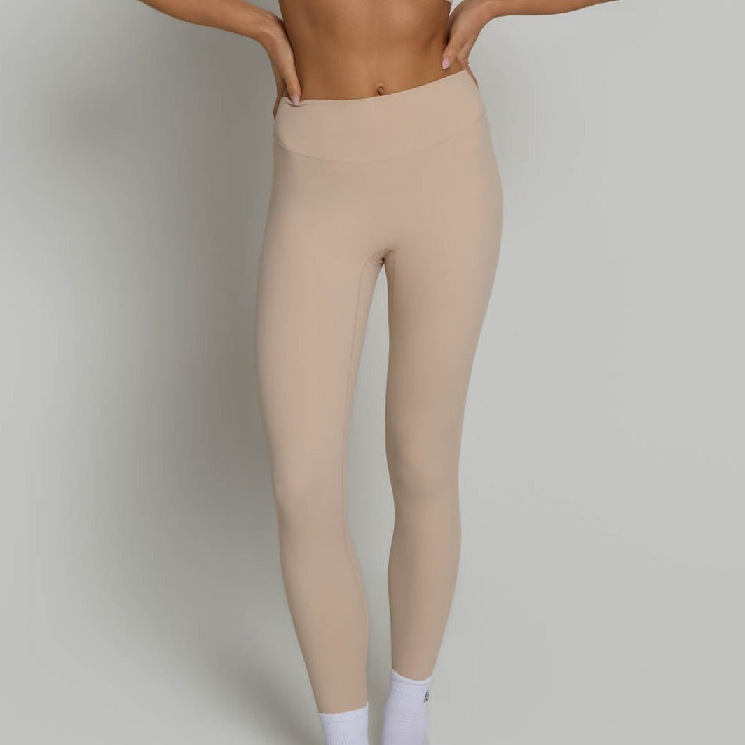 High Waisted Leggings - Tan