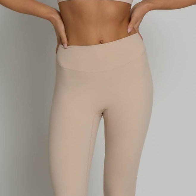High Waisted Leggings - Tan