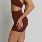 High-Waisted Shorts - Chocolate Brown