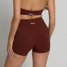High-Waisted Shorts - Chocolate Brown