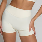 High-Waisted Shorts - Ivory White