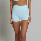 High-Waisted Shorts - Powder Blue