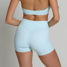High-Waisted Shorts - Powder Blue