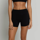 High-Waisted Shorts - Shadow Black