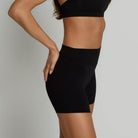 High-Waisted Shorts - Shadow Black