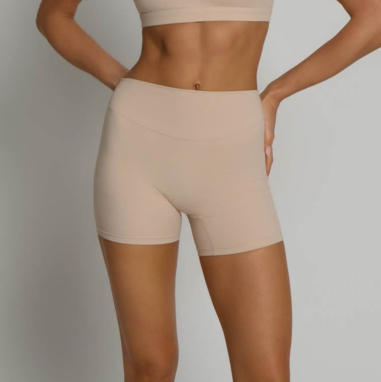 High-Waisted Shorts - Tan