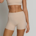 High-Waisted Shorts - Tan