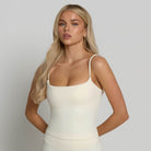 Square Neck Vest - Ivory White