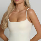 Square Neck Vest - Ivory White