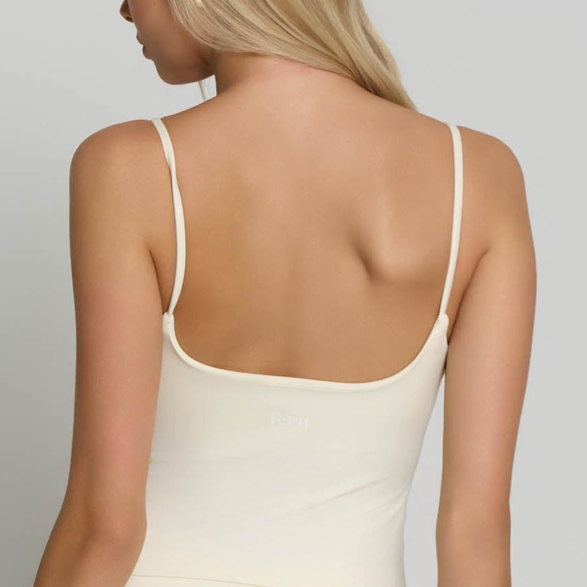 Square Neck Vest - Ivory White