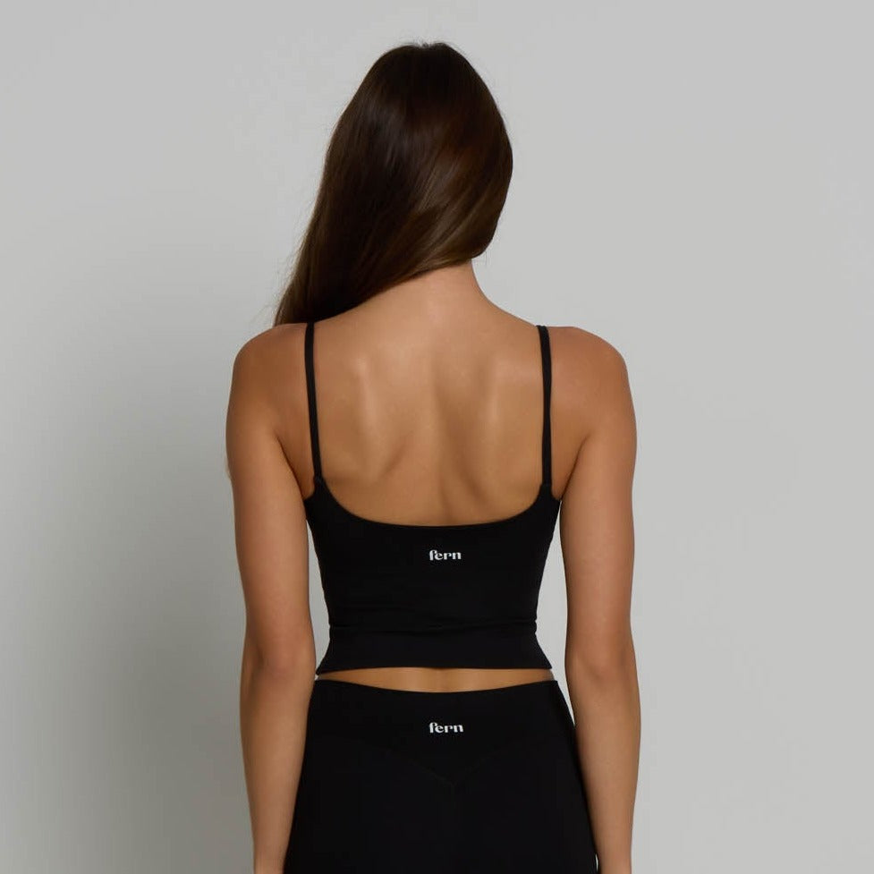 Square Neck Vest - Shadow Black