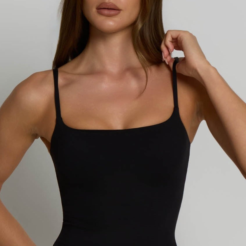Square Neck Vest - Shadow Black