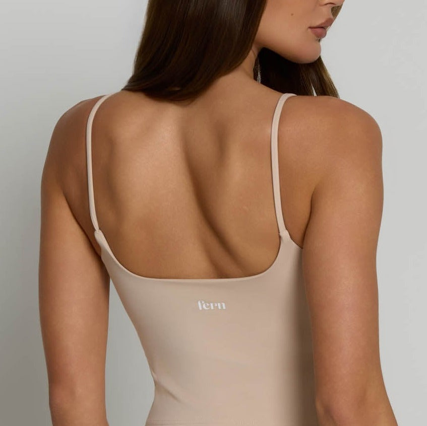 Square Neck Vest - Tan