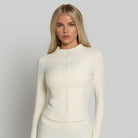Zip-Up Jacket - Ivory White