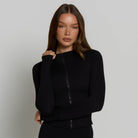Zip-Up Jacket - Shadow Black