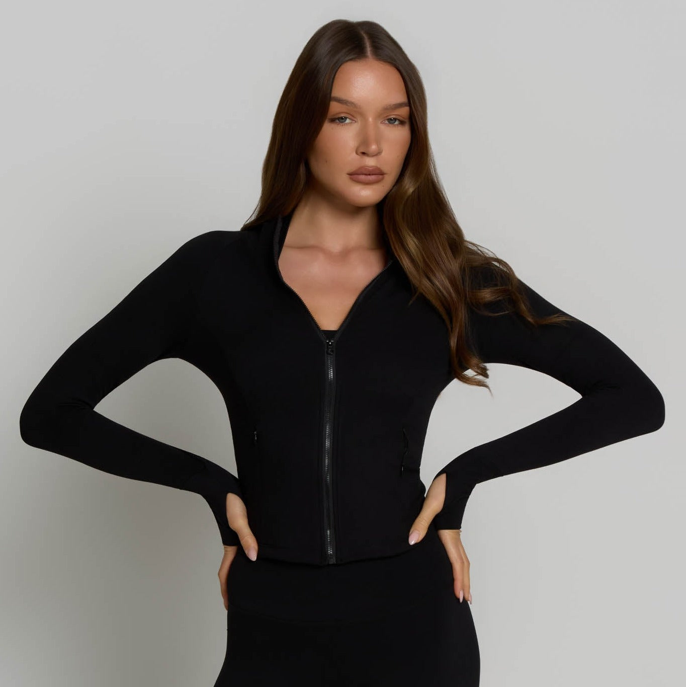 Zip-Up Jacket - Shadow Black