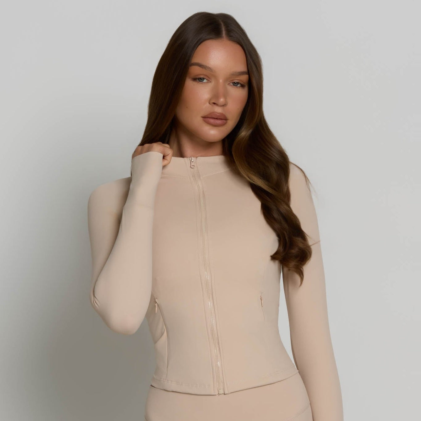 Zip-Up Jacket - Tan