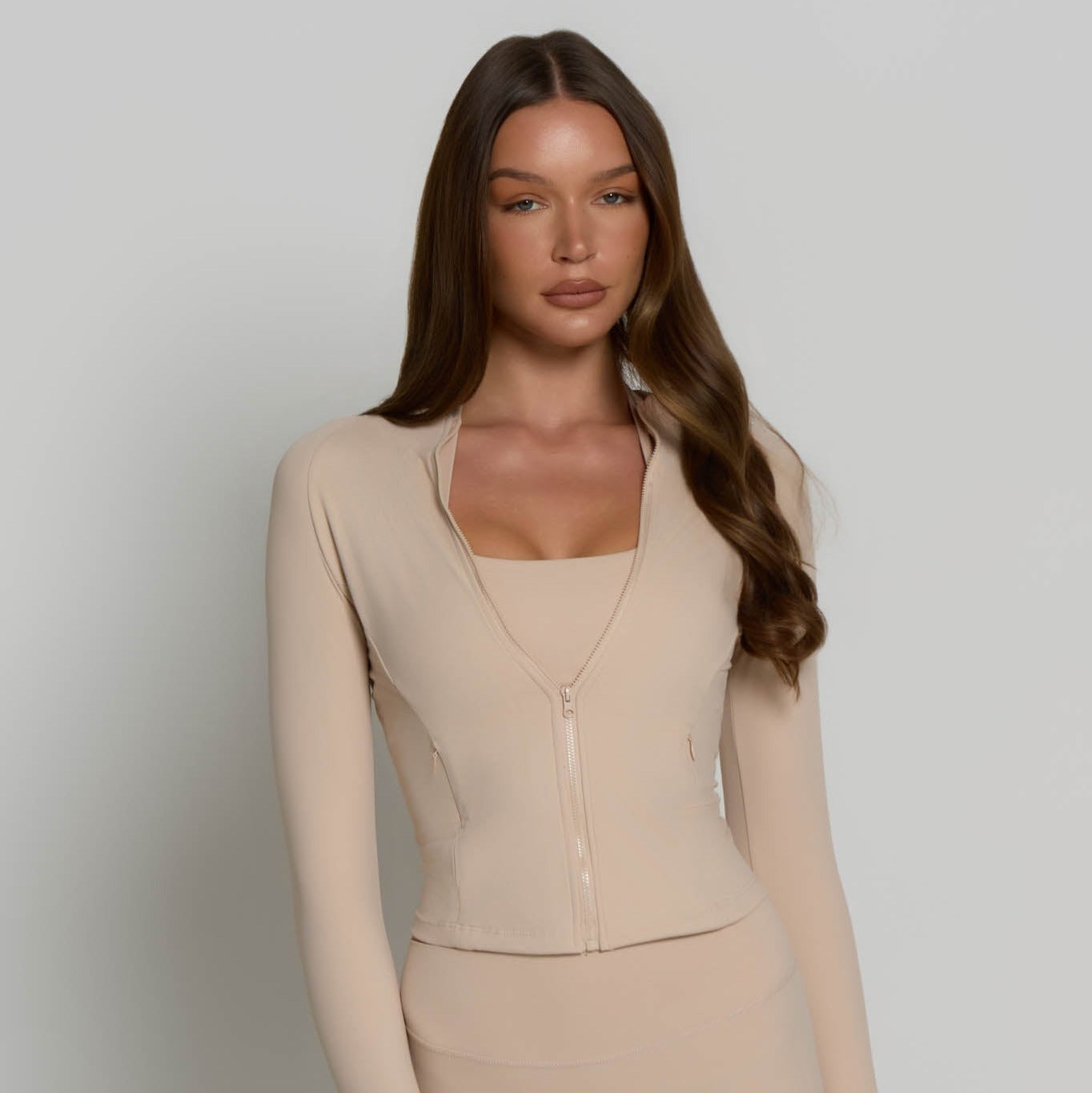Zip-Up Jacket - Tan