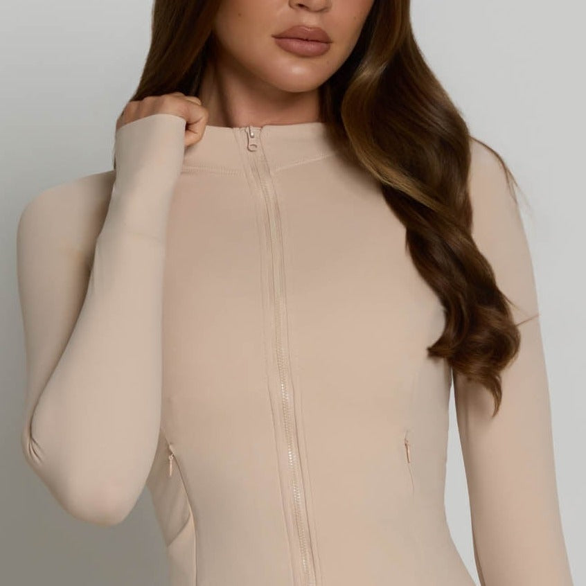 Zip-Up Jacket - Tan