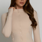 Zip-Up Jacket - Tan