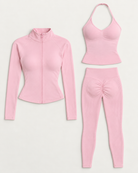 supersculpt-tank-leggings-jacket-set-baby-pink flat lay